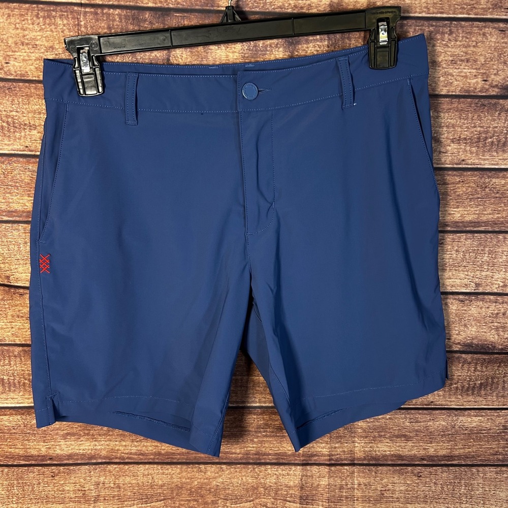 Rhone Mens Resort Shorts Blue Size 31 Technical Stretch 7.5 Inseam Golf Active